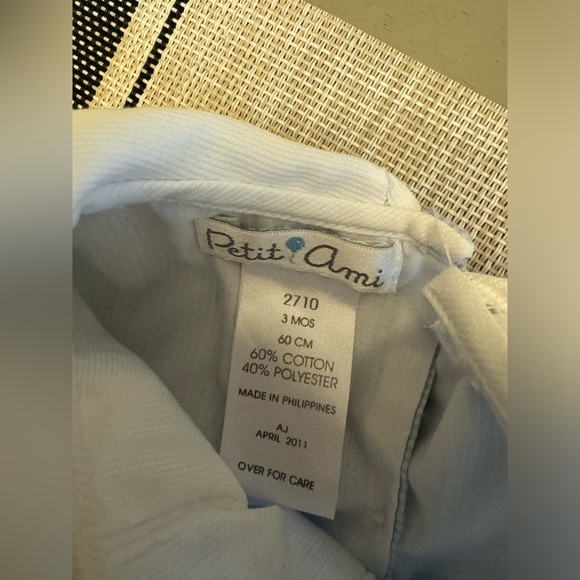 Petit Ami Baby Boy Blue Romper with Side Tabs - Picture 3 of 3